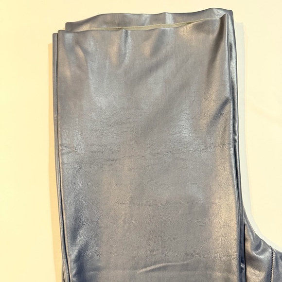 Bagatelle Blue Faux Leather Pants - Picture 9 of 16